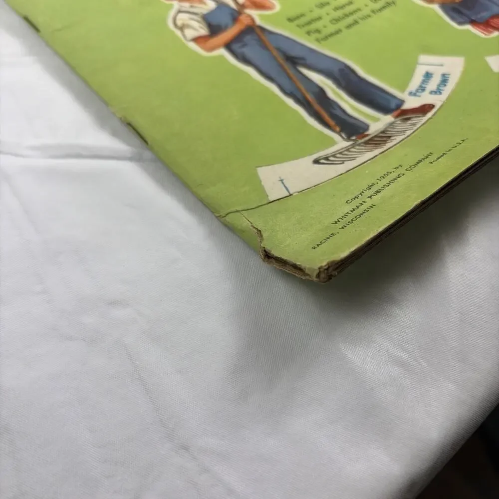 MY FARM Cut-out Building Book 1955 Whitman